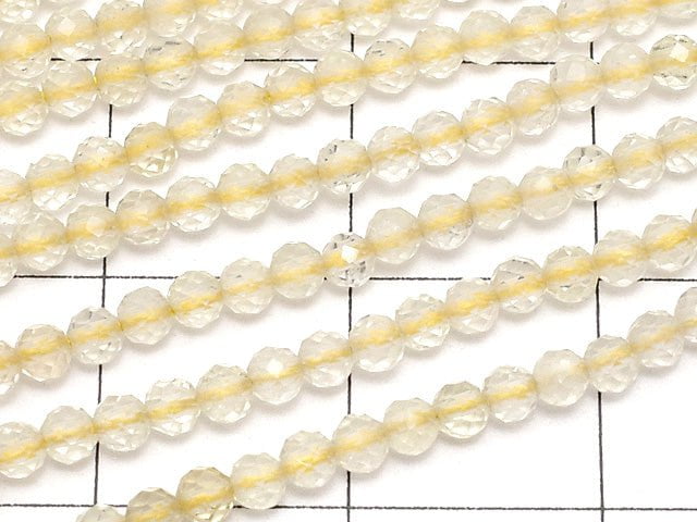 [Video]High Quality! Lemon Quartz AA++ Faceted Round 2mm 1strand beads (aprx.15inch/36cm)