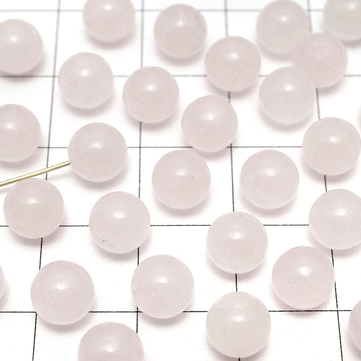 Rose Quartz AAA- Half Drilled Hole Round 6mm,8mm,10mm 10pcs
