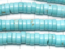 Magnesite Turquoise Rondelle (Tube ,Disc) 8x8x2mm 1strand beads (aprx.15inch/38cm)