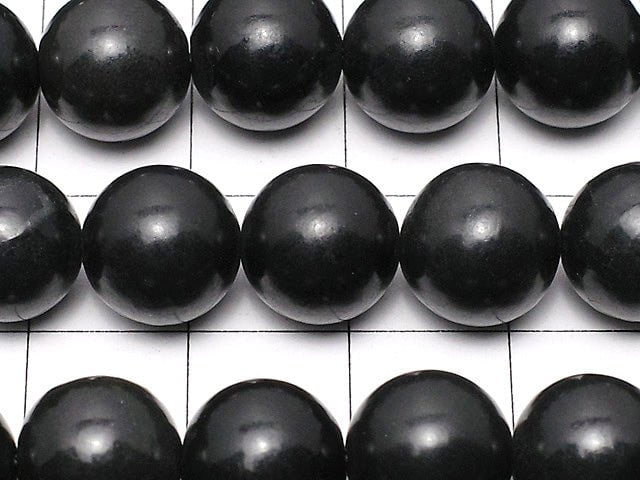 [Video] Rare Stone Russia Shungite AAA Round 10mm half or 1strand beads (aprx.15inch / 36cm)
