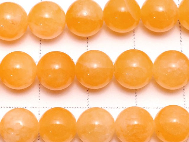 Orange Jade Round 8mm 1strand beads (aprx.15inch / 38cm)