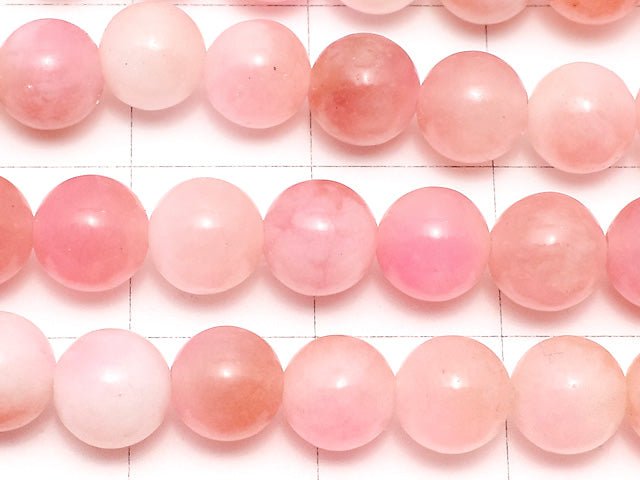 1strand $3.79! Pink & White Jade Round 6mm 1strand beads (aprx.15inch / 37cm)