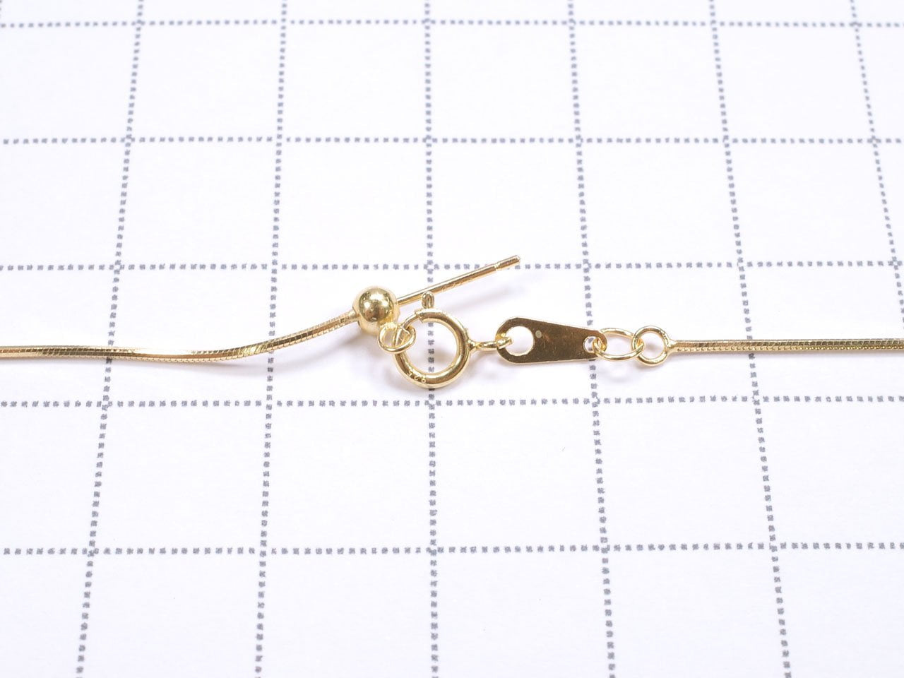 Chaîne Serpent en Argent 925 avec Ajusteur Coulissant 0.7mm Plaqué Or 18K [45cm] Collier 1 pièce