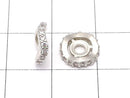 Metal Parts Rondelle 9.5x9.5x2.5mm Silver (with CZ) 2pcs $3.79!