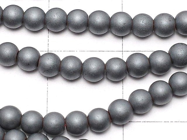 1strand $1.79! Frost Hematite Round 3mm 1strand beads (aprx.15inch / 38cm)