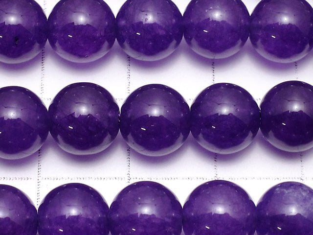 Dark purple color Jade Round 8mm 1strand beads (aprx.15inch/36cm)