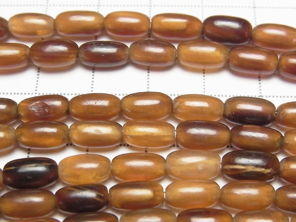 Buffalo Horn Rice 9x4x4mm Brown 1strand beads (aprx.15inch/38cm)