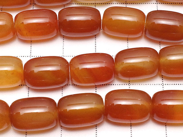 [Video] Mixed Carnelian Rice (Tube) 13.5x10x10mm 1strand beads (aprx.15inch/36cm)