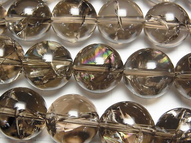 [Video]Smoky Iris Quartz AAA- Round 14mm half or 1strand beads (aprx.15inch/36cm)