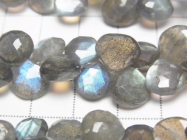 [Video] High Quality Labradorite AAA Chestnut  Faceted Briolette  1/4 or 1strand beads (aprx.7inch/17cm)