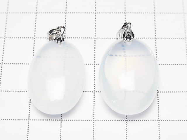 High Quality Moonlight Quartz AAA 'Oval Pendant Silver925 1pc