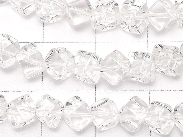 [Video] Crystal AAA Dice 6 x 6 x 6 mm half or 1 strand beads (aprx.15 inch / 38 cm)