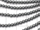 Hematite  Round 3mm 1strand beads (aprx.15inch/38cm)