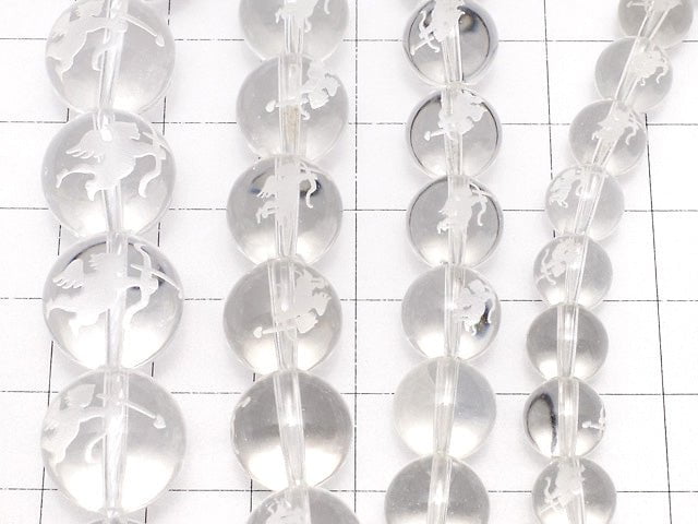 [Video] Angel Carving! Crystal AAA Round 8mm, 10mm, 12mm, 14mm NO.4 (arrow) half or 1strand