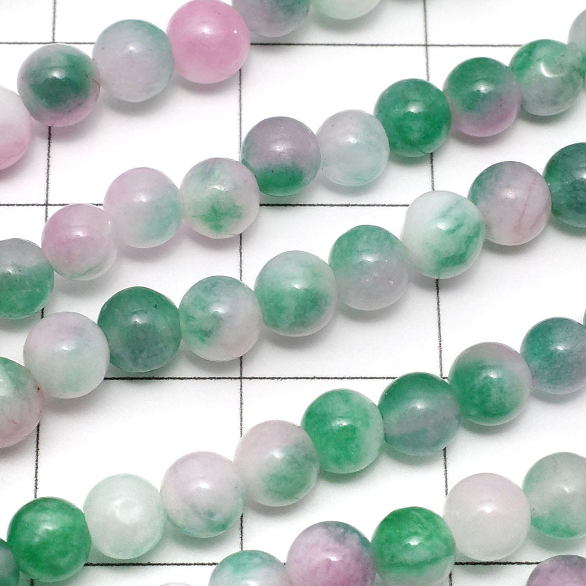 Purple x Green Jade Round 4mm 1strand beads (aprx.15inch / 38cm)