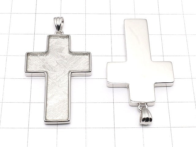 Meteorite (Muonionalusta) Cross Pendant 38 x 26 mm 1 pc