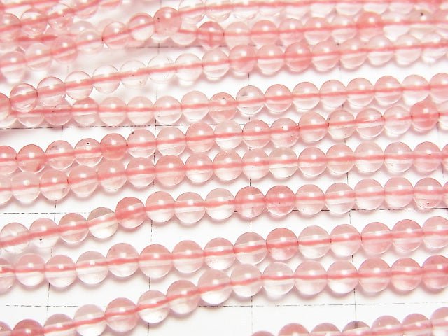 1strand $3.79! Cherry Quartz Glass  Round 3mm 1strand beads (aprx.15inch/38cm)