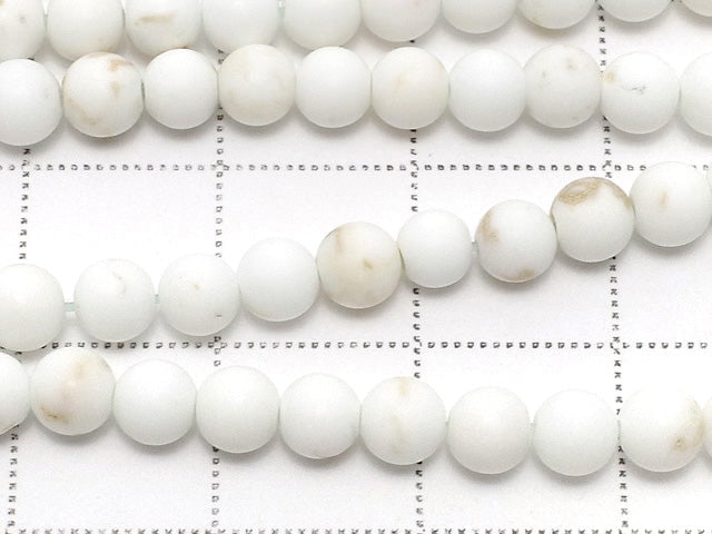 Frost Magnesite Round 4mm 1strand beads (aprx.15inch / 36cm)