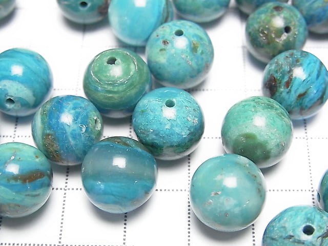 [Video] Top Quality Peru Blue Opal AAAAA Round 12mm 2pcs
