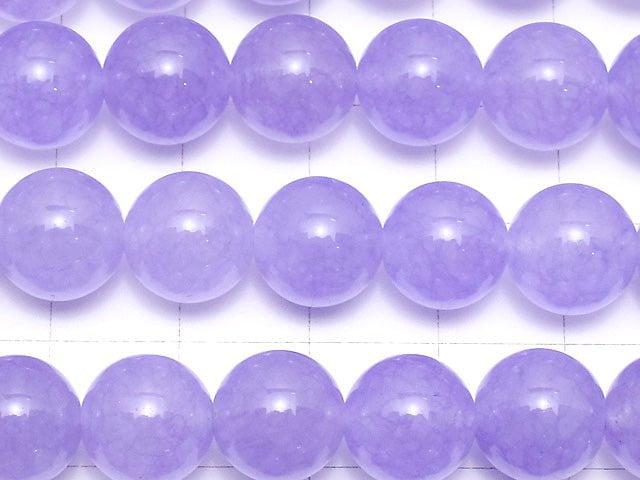 Purple Color Jade (Clear Type) Round 10mm 1strand beads (aprx.15inch / 37cm)