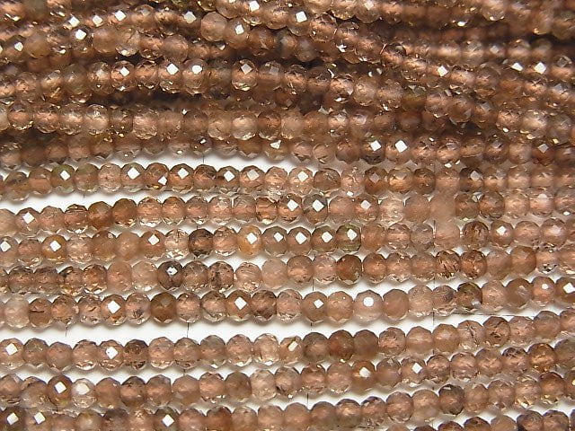 [Video] High Quality! Andalusite AAA Semi Faceted Round 2-2.5mm 1strand beads (aprx.12inch / 30cm)