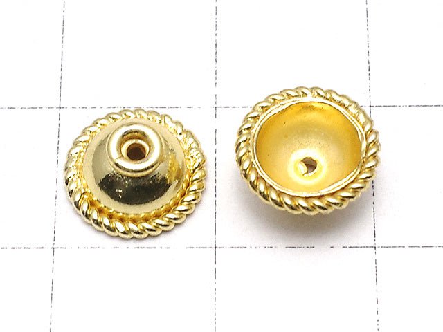 Copper Bead cap 18KGP 1strand beads (aprx.7inch / 18cm)