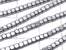 Hematite  Cube 2x2mm x2mm  1strand beads (aprx.15inch/38cm)