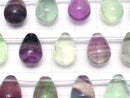 [Video] Multicolor Fluorite AAA- Drop (Smooth) 15x10x10mm half or 1strand beads (aprx.15inch/36cm)