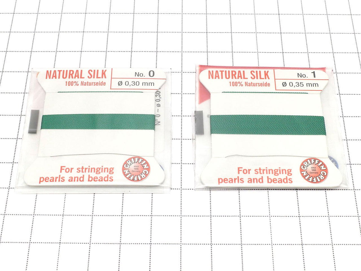 Griffin Cord (Silk Bead Cord Thread) [0.30mm-0.70mm] Green 1pc