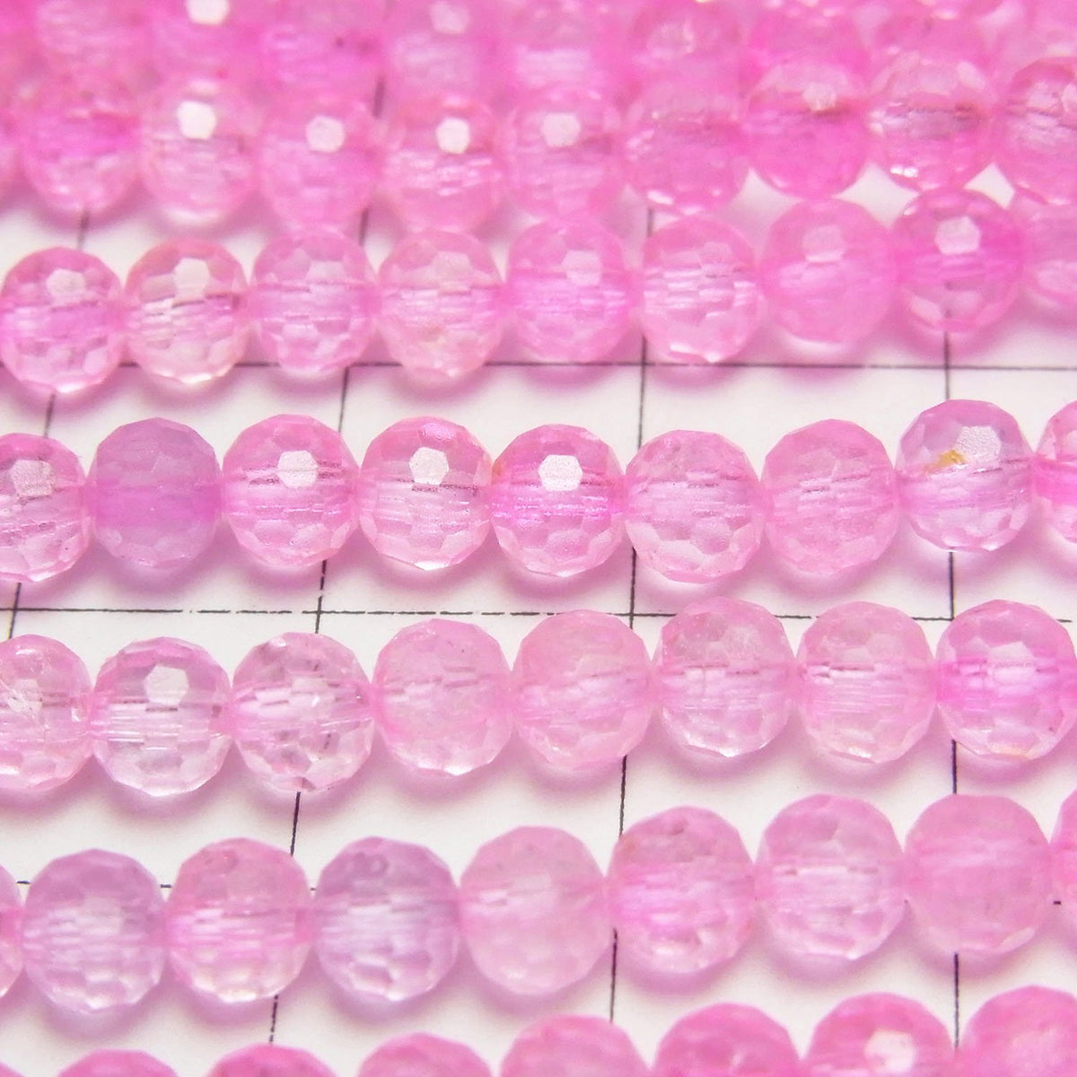 High Quality! Pink Topaz AA++ 128 Faceted Round 5mm 1strand beads (approx. 15 inches/36 cm)