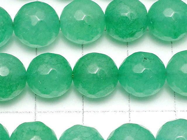 1strand $5.79! Pastel green color Jade 128 Faceted Round 10 mm 1 strand beads (aprx.14 inch / 35 cm)