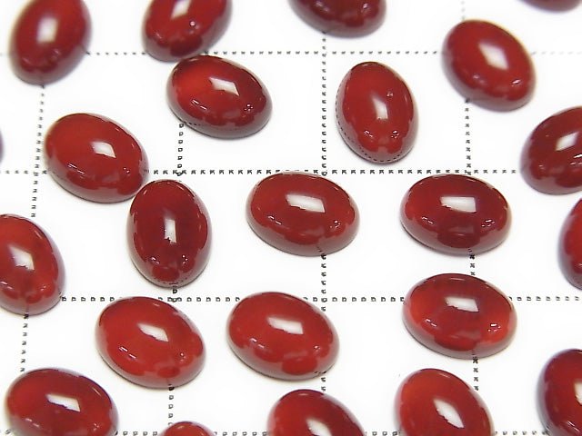 [Video] Red Agate AAA Oval Cabochon 8x6mm 10pcs