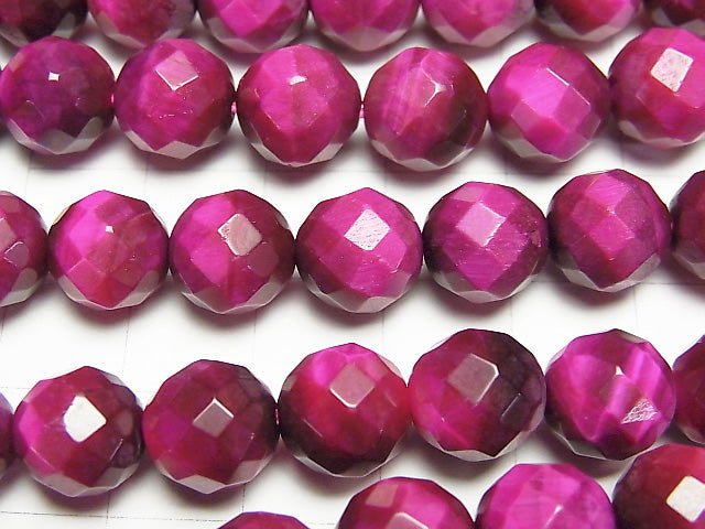 1strand $17.99! Pink color Tiger's Eye AA + 64 Faceted Round 10 mm 1strand beads (aprx.15 inch / 37 cm)