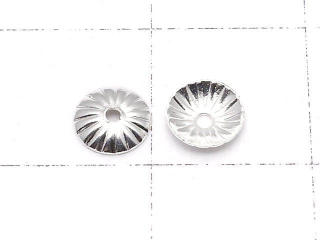 Metal Parts Bead cap 5 x 5 x 1.2 mm silver color 10 pcs