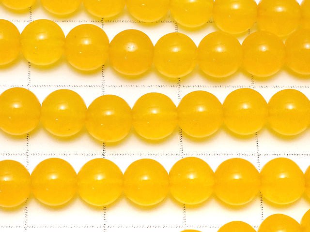 Yellow Color Jade (Clear Type) Round 6mm 1strand beads (aprx.15inch / 37cm)