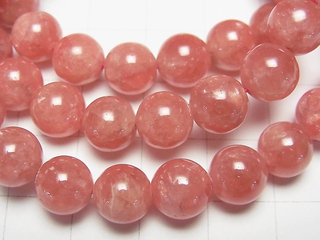 [Video] Argentina Rhodochrosite AA++ Round 8.5mm Bracelet