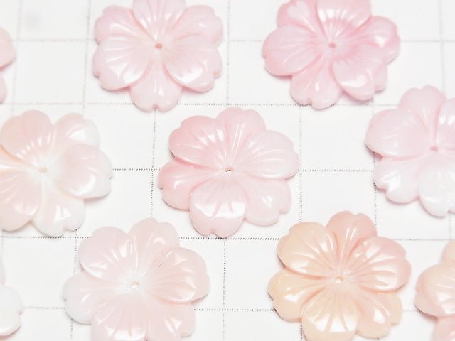 [Video] Queen Conch Shell AAA Flower 20mm Center Hole 1pc