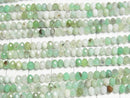 [Video] High Quality! Chrysoprase AA Faceted Button Rondelle 3.5x3.5x3mm 1strand beads (aprx.15inch / 36cm)