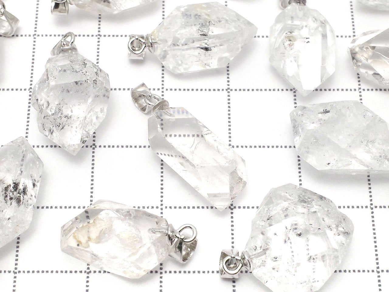 NYHerkimer Diamond AAA Rough Rock Nugget Pendant [L size] Silver925 1pc