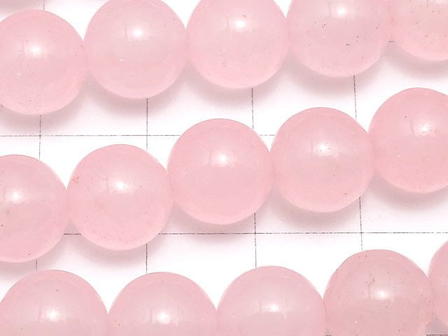 Pink Color Jade (Clear Type) Round 10mm 1strand beads (aprx.15inch / 37cm)