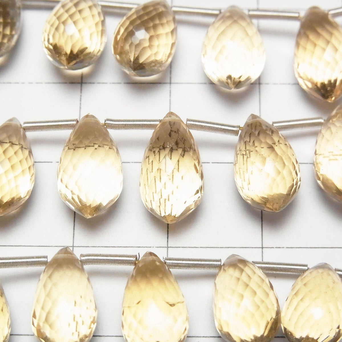 MicroCut High Quality Citrine AAA Marquise Rice Faceted Briolette 1strand beads (8pcs )
