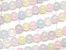 Multicolor Jade Round 4mm 1strand beads (aprx.15inch / 36cm)