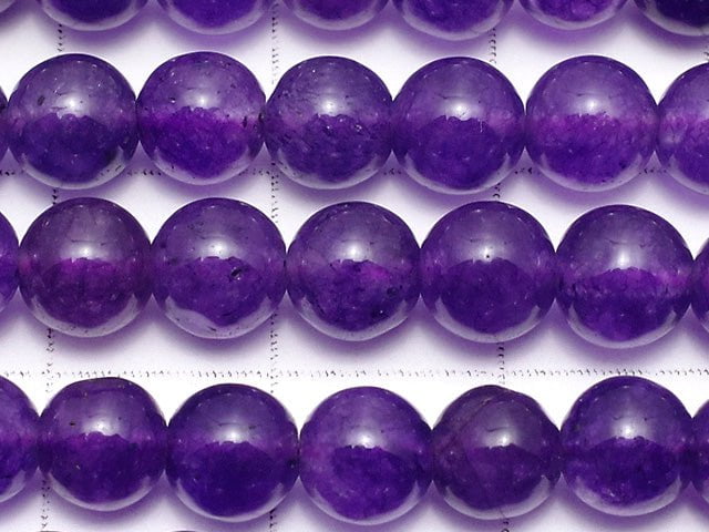 Dark Purple Color Jade Round 6mm 1strand beads (aprx.15inch / 38cm)