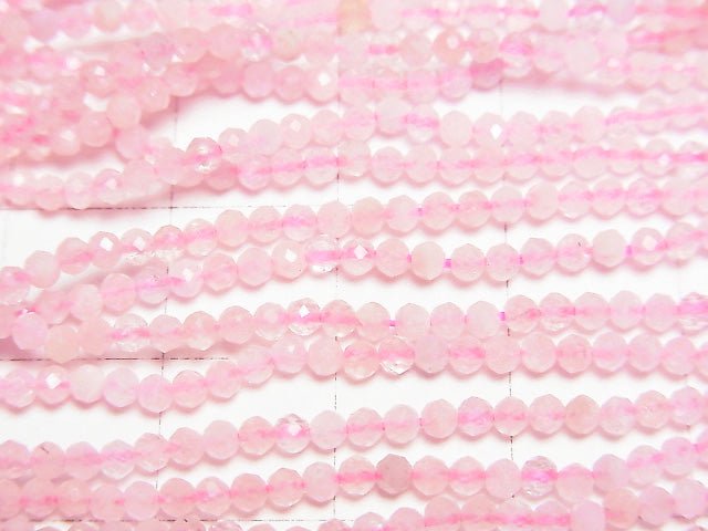 [Video] High Quality!  2pcs $9.79! Morganite AA Faceted Round 2mm  1strand beads (aprx.15inch/38cm)