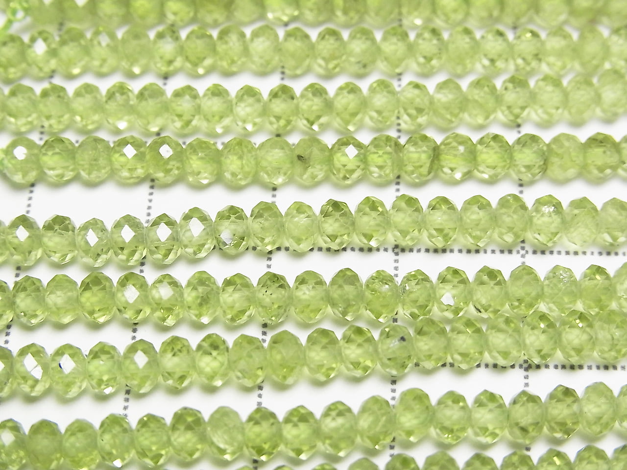 High Quality! Peridot AAA Faceted Button Rondelle 4x4x2.5mm half or 1strand beads (aprx.15inch/37cm)