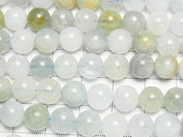 [Video] 1strand $13.99! Multi Color Aquamarine Round 8mm 1strand beads (aprx.15inch / 38cm)