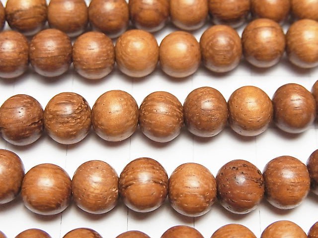 Bayon Wood Beads Semi Round 8mm 1strand beads (aprx.15inch/38cm)