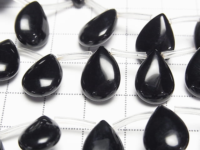 Onyx  Pear shape (Smooth) 14x10x5mm half or 1strand beads (aprx.14inch/34cm)