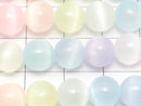 [Video] Selenite (Gypsum) Round 8mm [Multi color] 1strand beads (aprx.15inch/36cm)