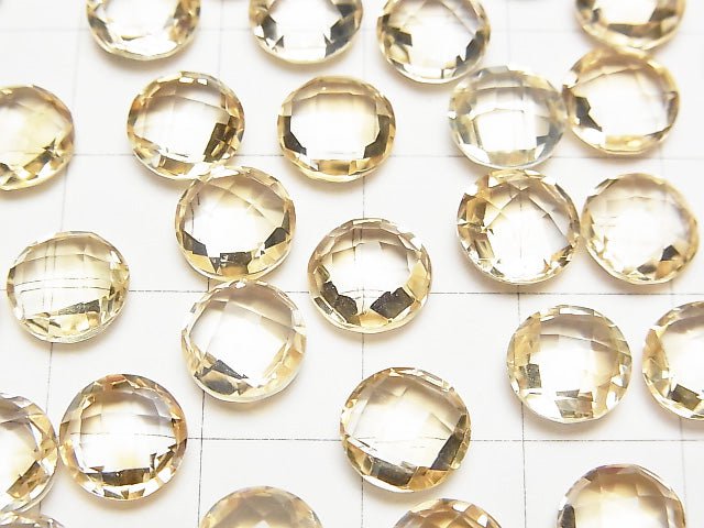 [Video] High Quality Citrine AAA Undrilled Faceted Coin 8x8x4mm 5pcs $6.79!